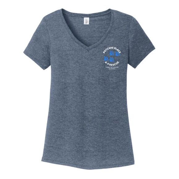 Potcake Place K9 Rescue - Women's V-Neck T-shirt (NEW) (M) - Picture 5 of 6